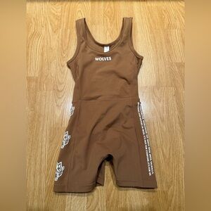 Darc Sport Wolves Scrunch Energy Bodysuit Brown Small